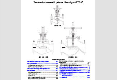 ARI ASTRA liiniseade ventiilide paigaldus- ja kasutusjuhend