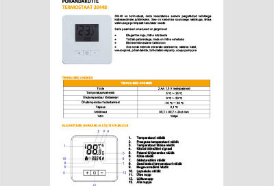 STH põrandakütte termostaat 38448 paigaldus- ja kasutusjuhend