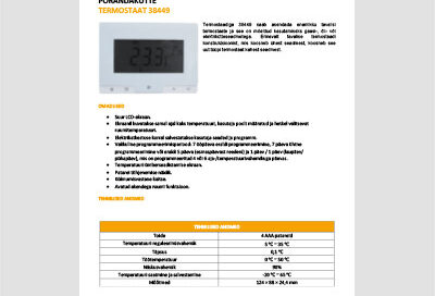 STH põrandakütte termostaat 38449 paigaldus- ja kasutusjuhend