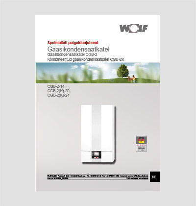 WOLF CGB-2 / CGB-2K gaasikondensaatkatel paigaldusjuhend