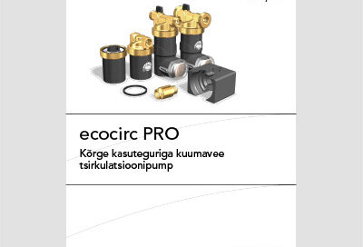 XYLEM ecocirc PRO kasutus-, paigaldus- ja hooldusjuhend